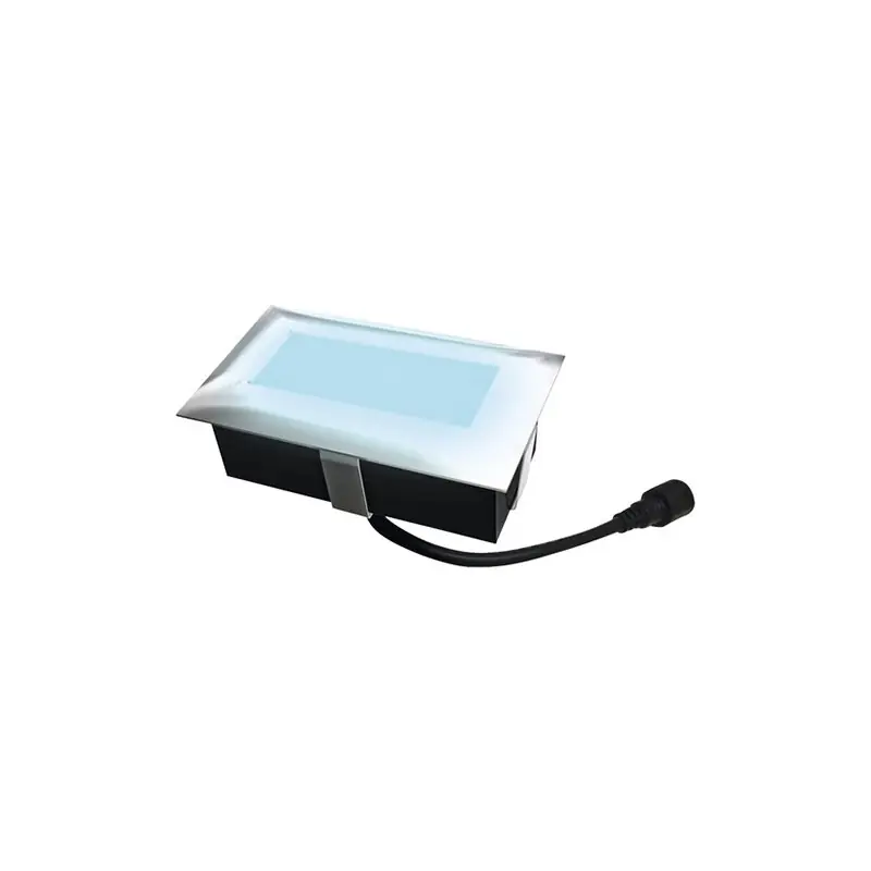 Easy Connect LED Einbauleuchte Alu gebürstet eckig 6x10cm IP67 2W 90lm Blau Günstig