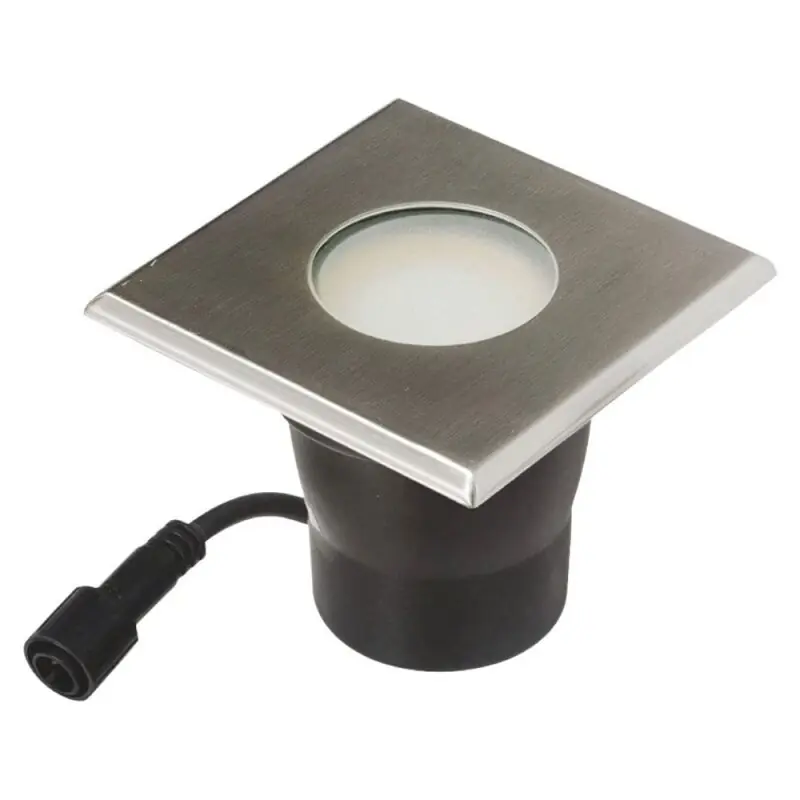 Easy Connect LED Einbauleuchte Edelstahl eckig 12x12cm IP65 4W GU10 320lm warmweiß 3000K Preisreduziert