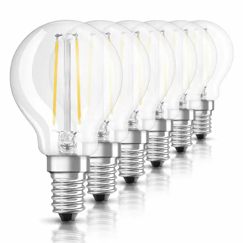 Preisknaller 6 x Osram LED Filament Leuchtmittel Tropfen 2,8W = 25W E14 klar 250lm warmweiß 2700K DIMMBAR