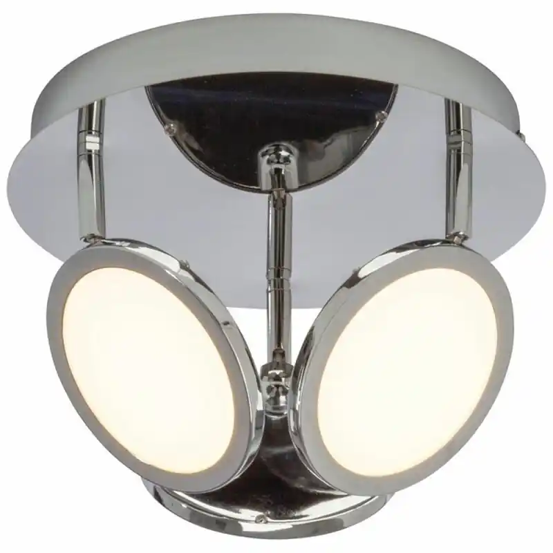 Expressversand Brilliant LED Deckenlampe Pluto Chrom Ø22cm 3 x 5W 1500lm warmweiß 3000K schwenkbar