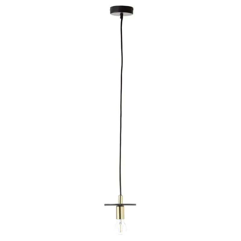Top-Seller Brilliant Pendelleuchte Ruby Schwarz/Marmor/Messing 138cm max. 60W E27 ohne Leuchtmittel kürzbar