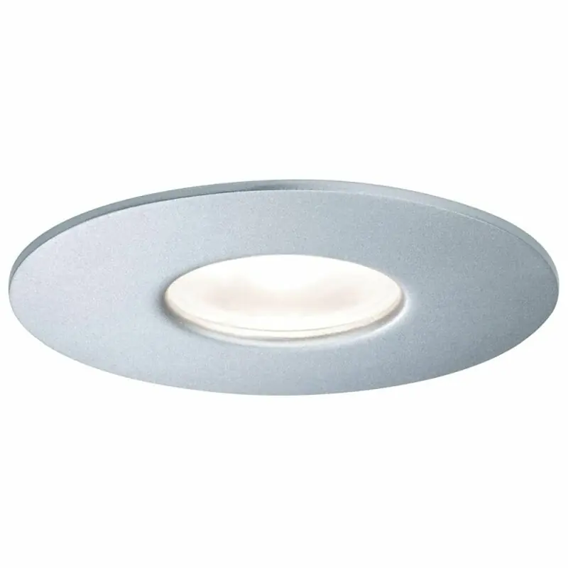 Bestpreis Paulmann LED Einbauleuchte Silber rund Ø9,5cm IP44 5,3W 600lm warmweiß 3000K 55° Dimmbar