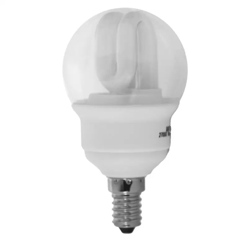 Megaman ESL Energiesparlampe G55 Mini Globe 4W = 20W E14 klar 140 warmweiß 2700K Markenprodukt