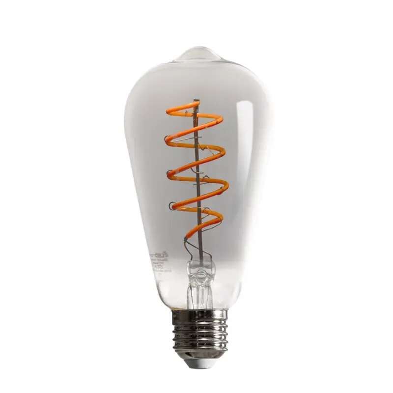 LED Spiral Filament Leuchtmittel ST64 Edison 5W E27 Rauchglas 100lm extra warmweiß 1800K DIMMBAR Saisonangebot