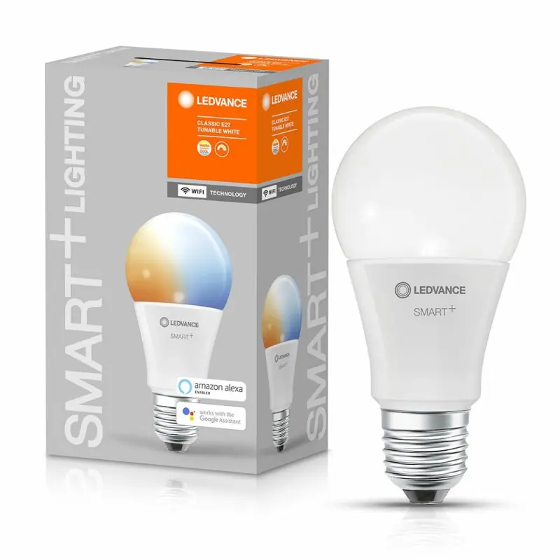 Ledvance LED Smart+ Birne A60 9,5W = 75W E27 matt 1055lm Tunable White 2700K-6500K Dimmbar App Google Alexa WiFi Begrenztes Angebot
