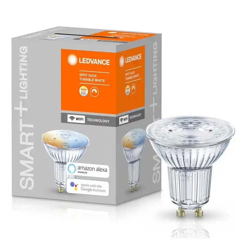 Ledvance LED Smart+ Glas Reflektor PAR16 4,9W = 50W GU10 350lm Tunable White 2700K-6500K 45° Dimmbar App Google Alexa WiFi Geprüft