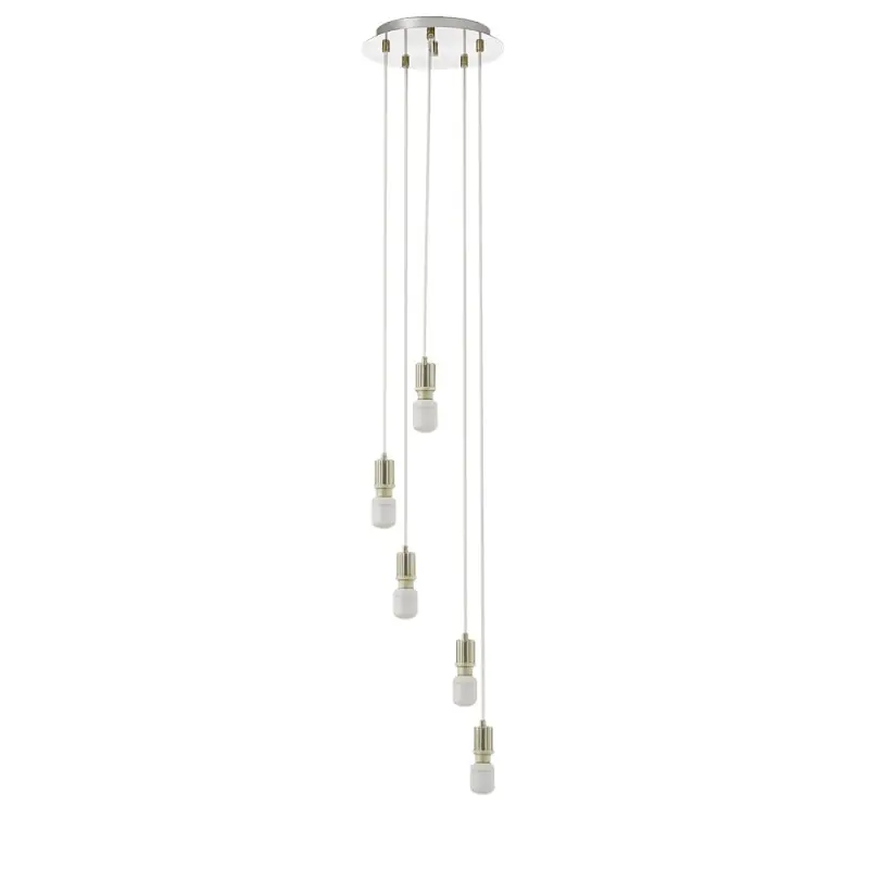 Eglo Pendelleuchte Hängelampe My Choice Chrom matt 5 x 9W E14 warmweiß ESL Highlight