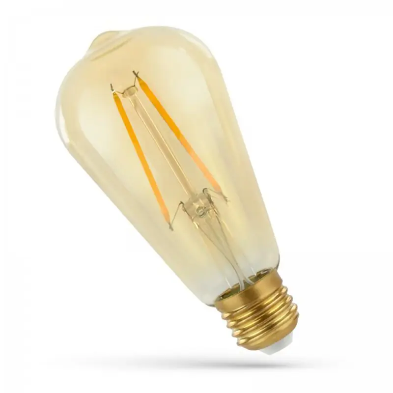 Spectrum LED Filament Leuchtmittel ST64 Edison 4,9W E27 Gold 490lm extra warmweiß 2400K Top-Preis