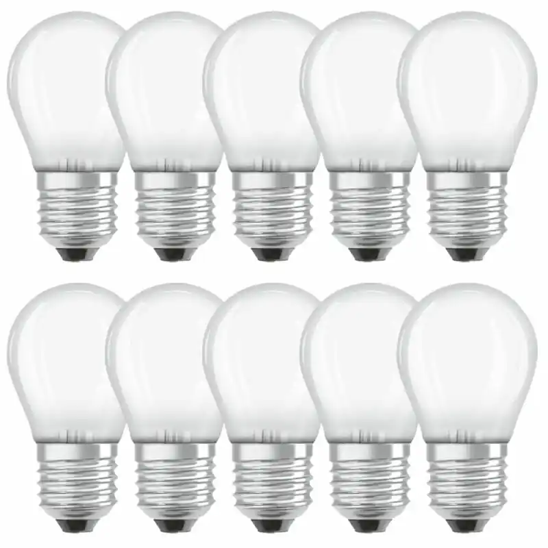 10 x Osram LED Filament Leuchtmittel Tropfen 4,5W = 40W E27 matt 470lm Tageslicht 6500K kaltweiß Neu