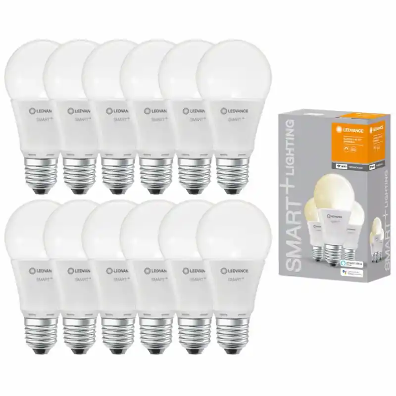 12 x Ledvance LED Smart+ Birne A60 9W = 60W E27 matt 806lm warmweiß 2700K Dimmbar App Google Alexa WiFi Jetzt Kaufen