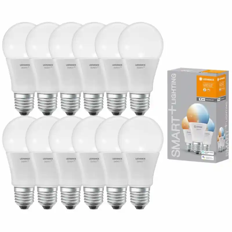 12 x Ledvance LED Smart+ Birne A60 9,5W = 75W E27 matt 1055lm Tunable White 2700K-6500K Dimmbar App Google Alexa WiFi Versand Am Gleichen Tag