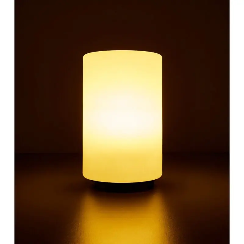Heitronic Leuchtzylinder Lichtsäule Mundan Weiß 40cm IP44 max. 23W E27 ohne Leuchtmittel mit Erdspieß Sonderangebot