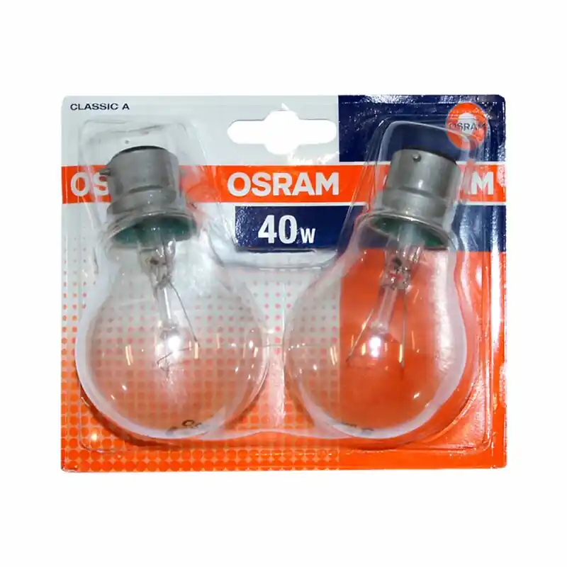 2 x Osram Glühbirne 40W B22d klar Glühlampe 40 Watt warmweiß dimmbar Versand Am Gleichen Tag
