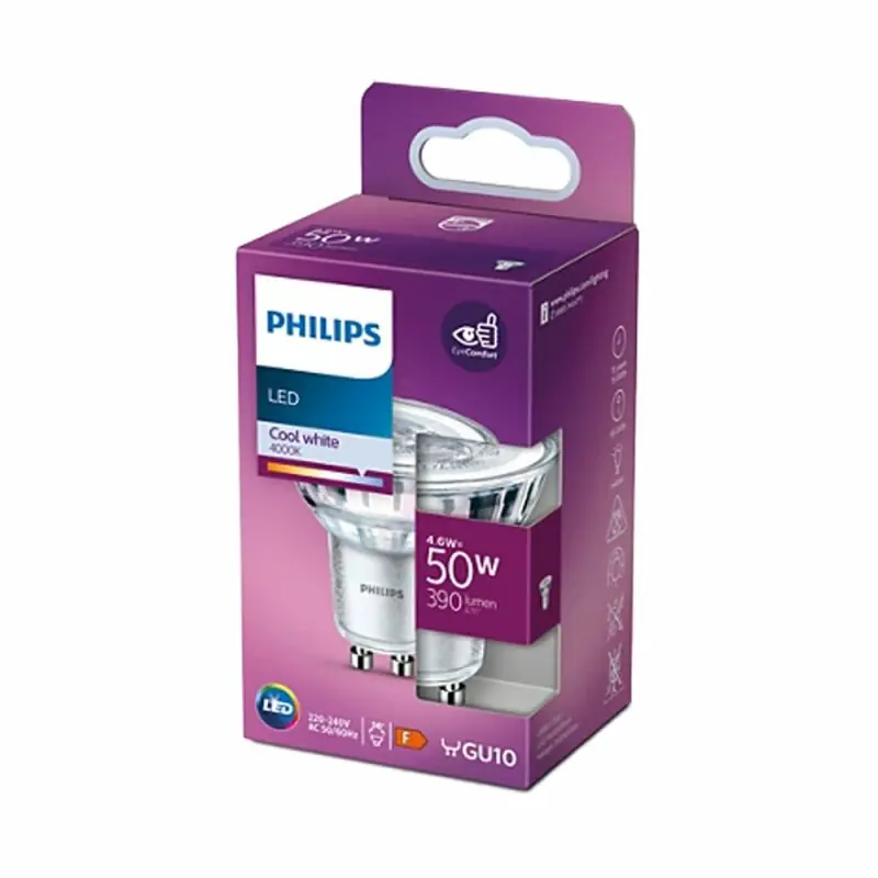 Schnäppchen Philips LED Leuchtmittel Glas Reflektor 4,6W = 50W GU10 390lm Neutralweiß 4000K 36°