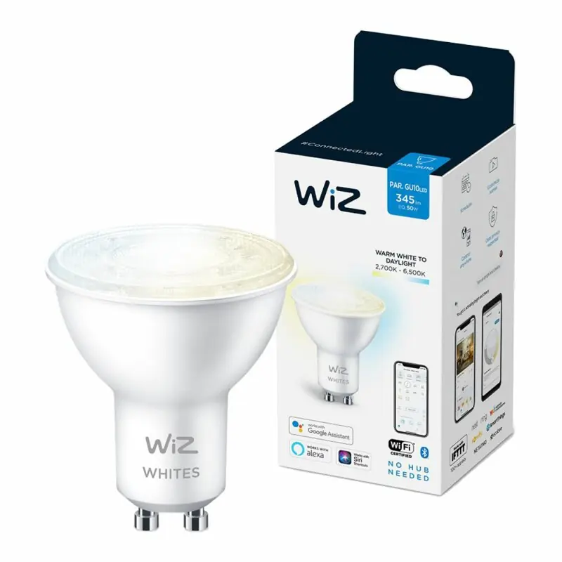 Angebot WiZ Smart LED Reflektor 4,7W = 50W GU10 345lm CCT 2700K - 6500K 36° dimmbar App Google Alexa