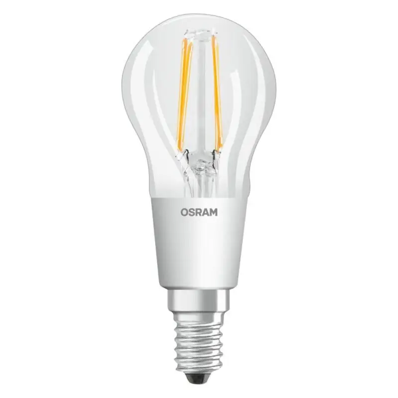 Osram LED Filament Leuchtmittel Tropfen 4,5W E14 klar 470lm GlowDim 2200K-2700K DIMMBAR Knallerangebot