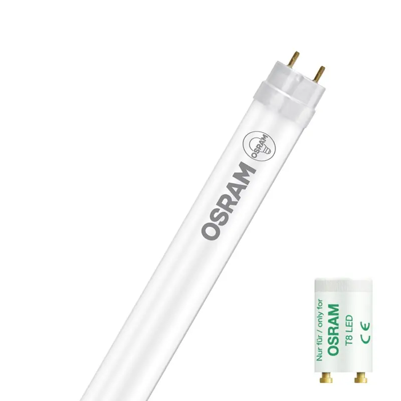 Kostenloser Rückversand Osram LED T8 Röhre Glas SubstiTube EM Star 60cm 6,6W/830 G13 720lm warmweiß 3000K 190° mit Starter