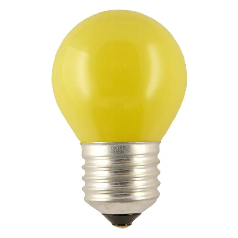 Neue Kollektion Merkur Glühbirne Tropfen Kugel 15W E27 farbig bunt Gelb Glühlampe dimmbar