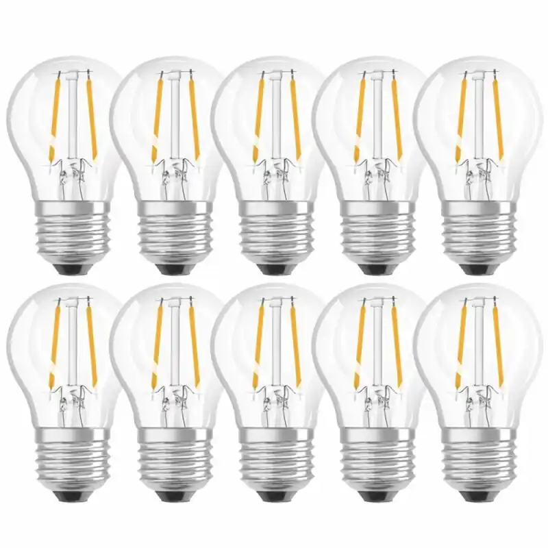 10 x Osram LED Filament Leuchtmittel P45 Tropfen 2,8W = 25W E27 klar 250lm warmweiß 2700K DIMMBAR Schnäppchen