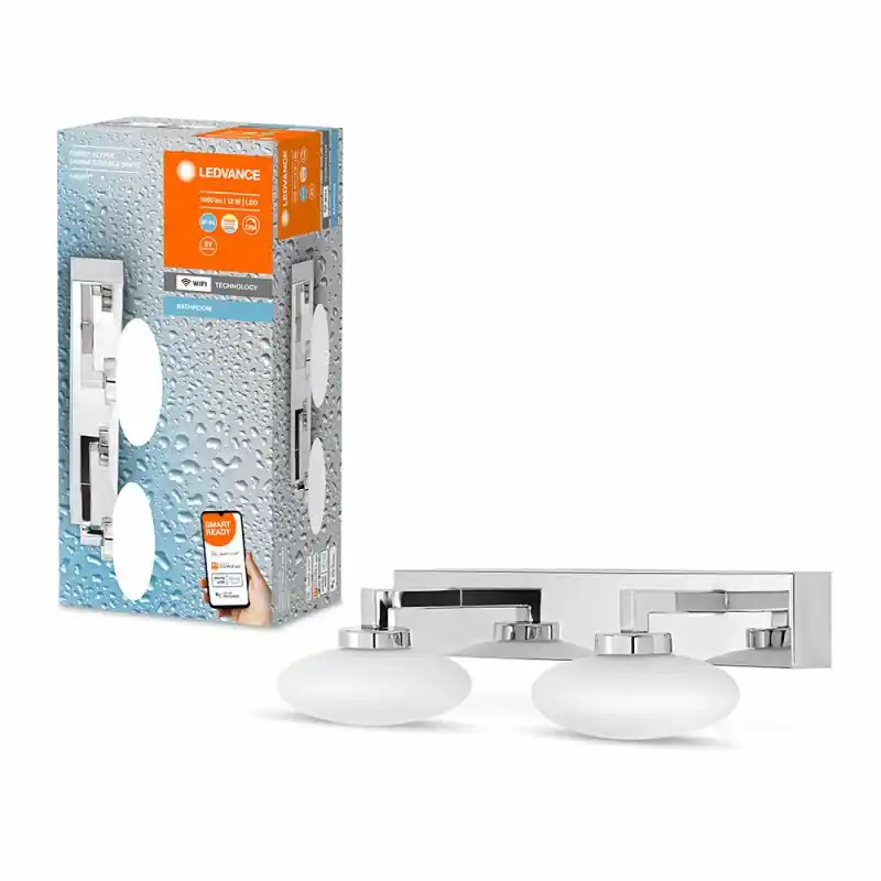 Meistverkauft Ledvance LED Smart+ Badezimmerleuchte Orbis Wall Elypse Chrom IP44 12W 1000lm 3000K-6500K Dimmbar App Google Alexa WiFi