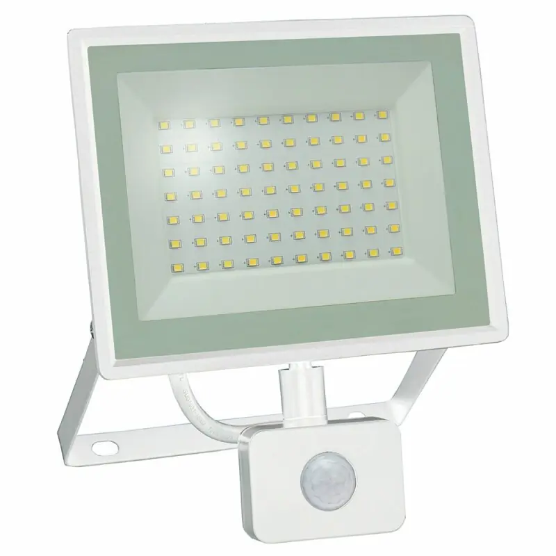 Spectrum LED Fluter Noctis Lux 3 Weiß IP44 50W 4500lm Neutralweiß 4000K mit Bewegungsmelder Nur Für Kurze Zeit