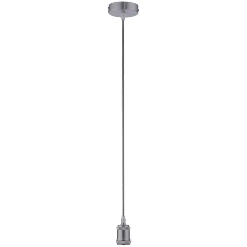 LeuchtenDirekt Pendelleuchte Stahl max. 60W E27 ohne Leuchtmittel kürzbar Zertifiziert