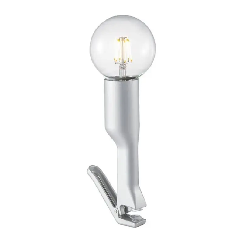 Echt LeuchtenDirekt Klemmleuchte Turn Me Silber max. 60W E27 ohne Leuchtmittel