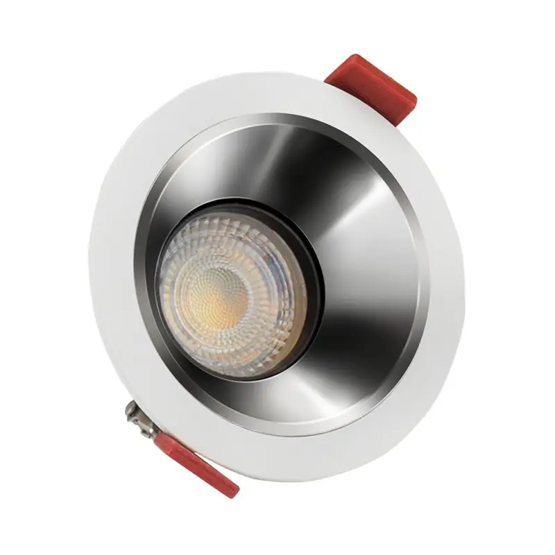 Schnäppchen Spectrum Einbauleuchte Downlight Fiale Comfort Weiß/Silber Ø8,5cm max. 10W GU10 ohne Leuchtmittel
