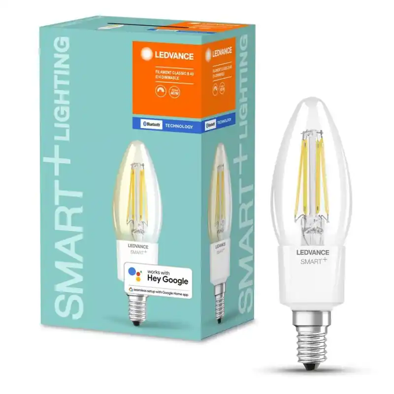 Neue Ware Ledvance LED Filament Smart+ Kerze 4W = 40W E14 klar 470lm warmweiß 2700K Dimmbar App Google Bluetooth