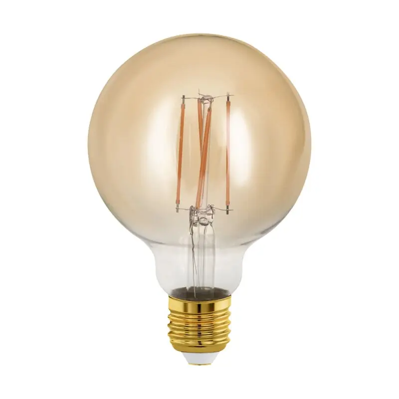 Eglo LED Filament Leuchtmittel Globe G95 4W = 28W E27 Gold 300lm extra warmweiß 1700K DIMMBAR Echt