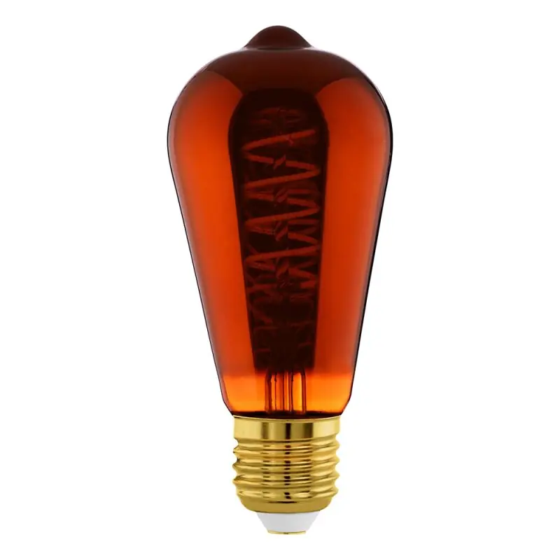 Neue Kollektion Eglo LED Spiral Filament Leuchtmittel Edison ST64 4W E27 Kupfer 30lm extra warmweiß 2000K DIMMBAR