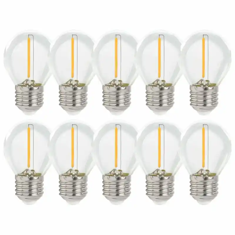 Sale 10 x LED Filament Leuchtmittel Tropfenform Kugel 1W E27 klar 60lm extra warmweiß 1800K