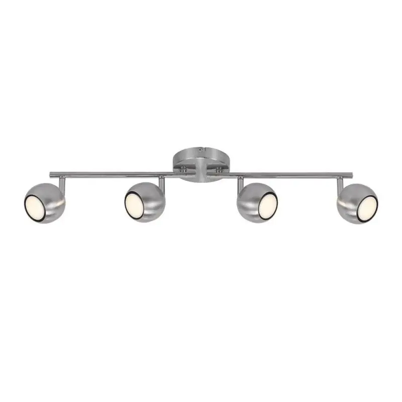 Nordlux LED Deckenstrahler Chicago Stahl gebürstet 4 x 4,6W GU10 1380lm warmweiß 2700K schwenkbar Geprüft