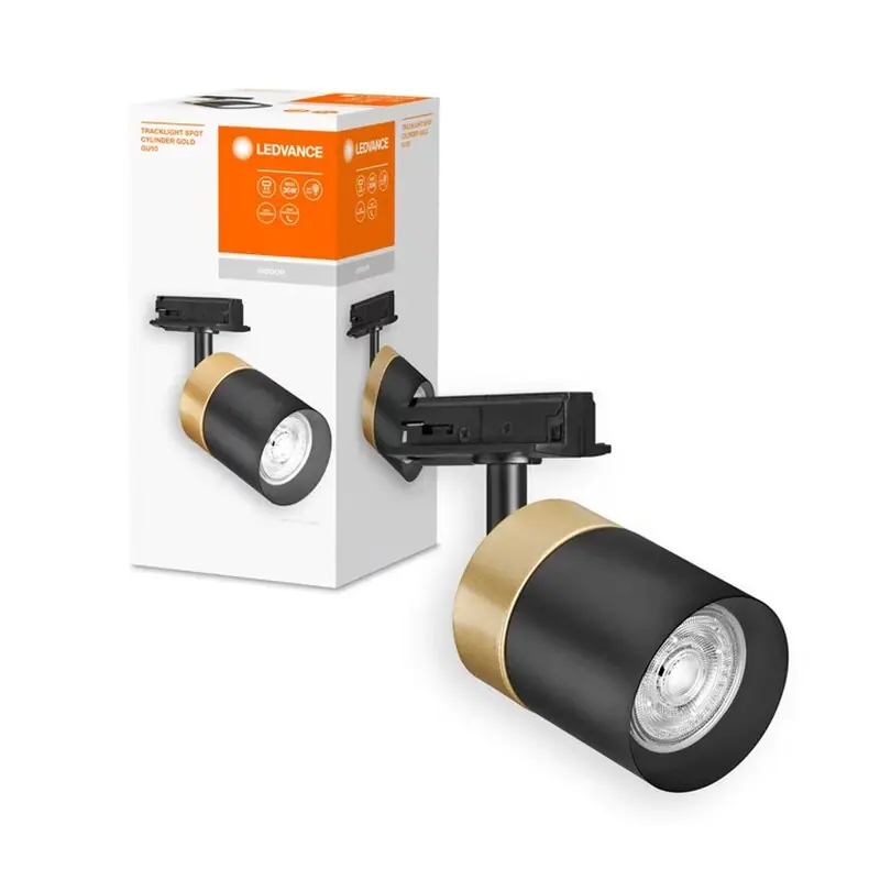 Ledvance Schienensystem Tracklight Strahler Spot Schwarz/Gold für GU10 Leuchtmittel schwenkbar Begrenztes Angebot