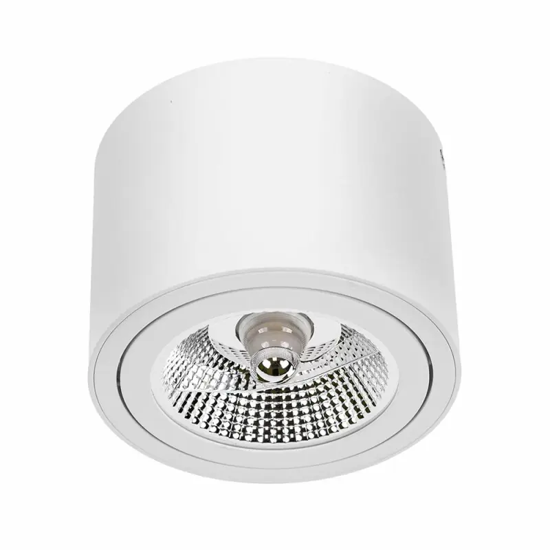 Sofort Bestellen Spectrum Aufbauleuchte Chloe AR111 Weiß rund Ø13,9cm max. 50W GU10 ohne Leuchtmittel schwenkbar