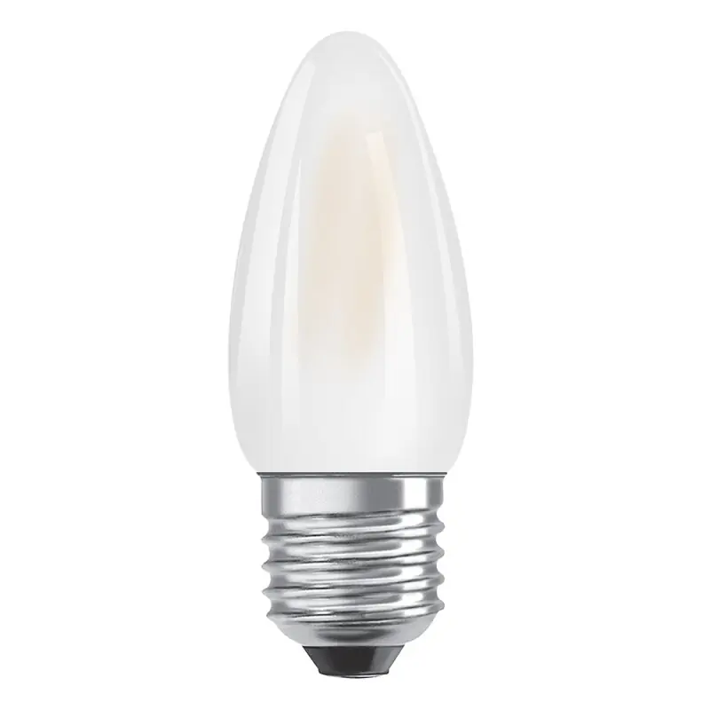 Günstig Osram LED Filament Leuchtmittel Kerze 2,5W = 25W E27 matt 250lm warmweiß 2700K 300°