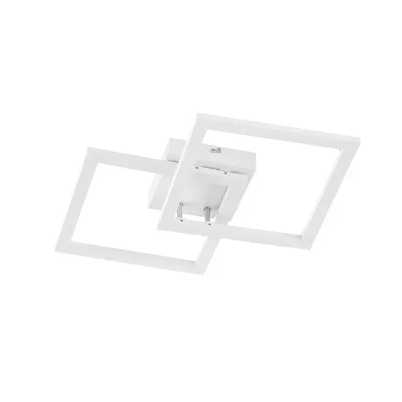 Expressversand Wofi LED Deckenleuchte ELLE Weiß 34x34cm 18W 1500lm warmweiß 3000K