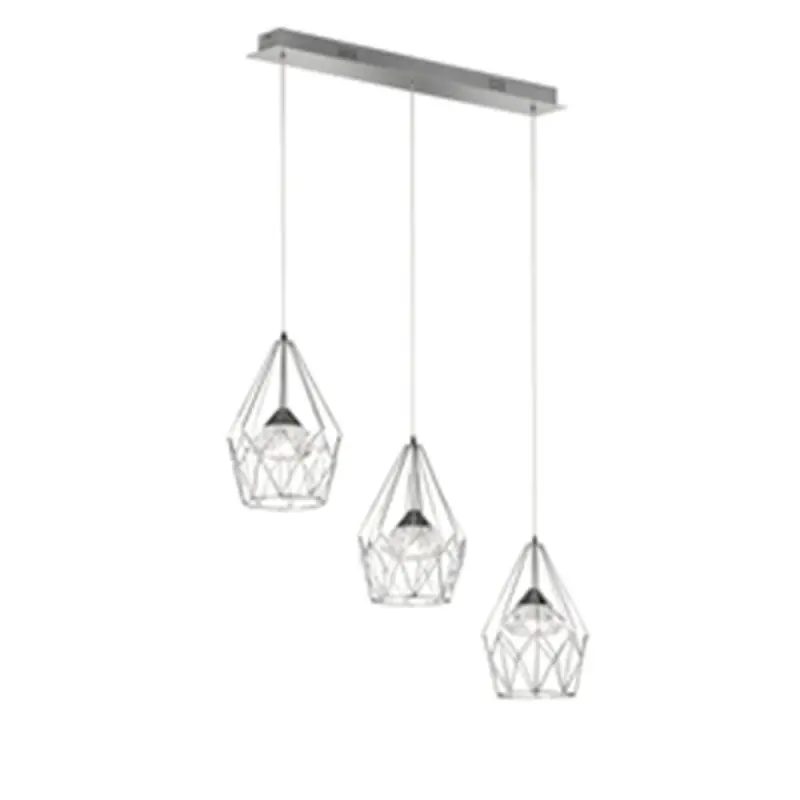 Heißes Angebot Wofi LED Pendelleuchte Amy Chrom 3 x 10,5W 3498lm warmweiß 3000K dimmbar kürzbar