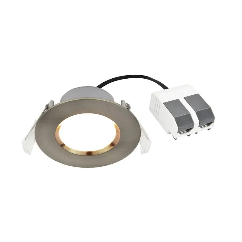 Abverkauf Nordlux LED Einbauleuchte Siege Nickel matt rund Ø8,5cm IP65 4,7W 345lm warmweiß 3000K