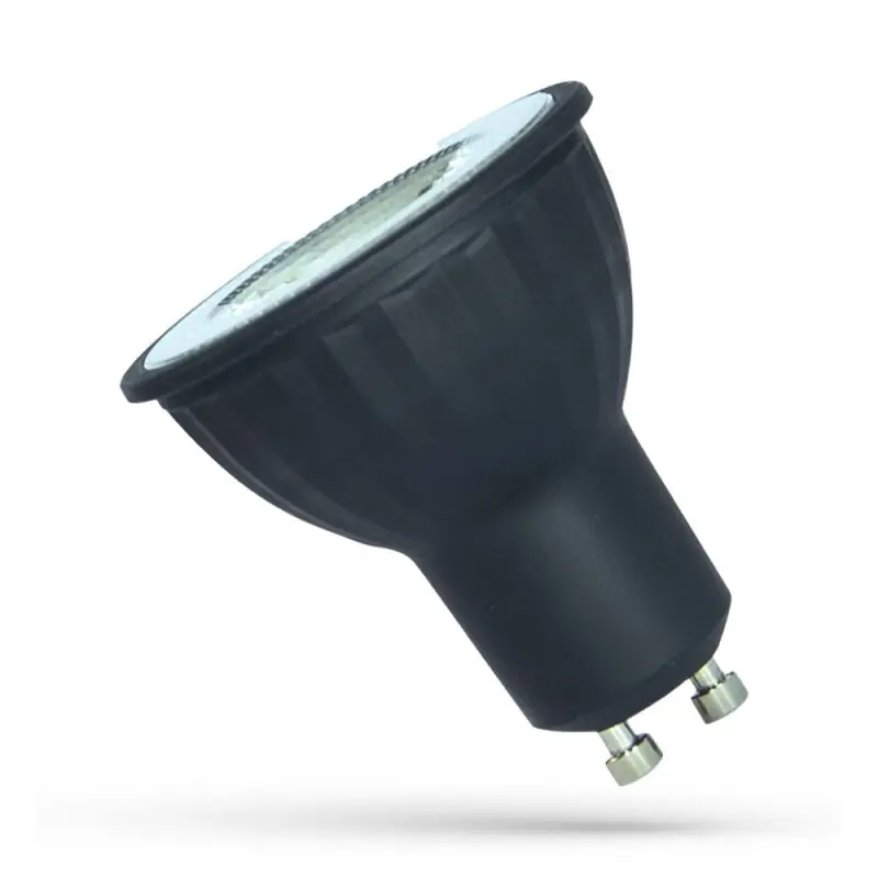 Spectrum LED Leuchtmittel Reflektor mit Linse Schwarz 6W GU10 450lm warmweiß 3000K 38° Neue Ware