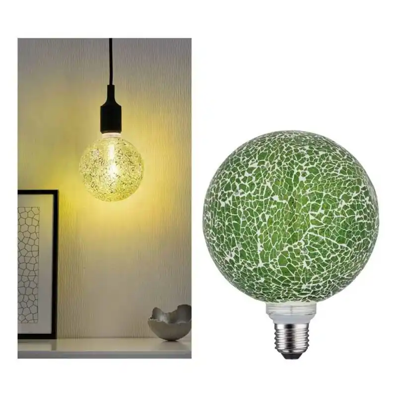 Expressversand Paulmann LED Leuchtmittel Globe G125 Miracle Mosaic Grün 5W = 40W E27 470lm warmweiß 2700K dimmbar