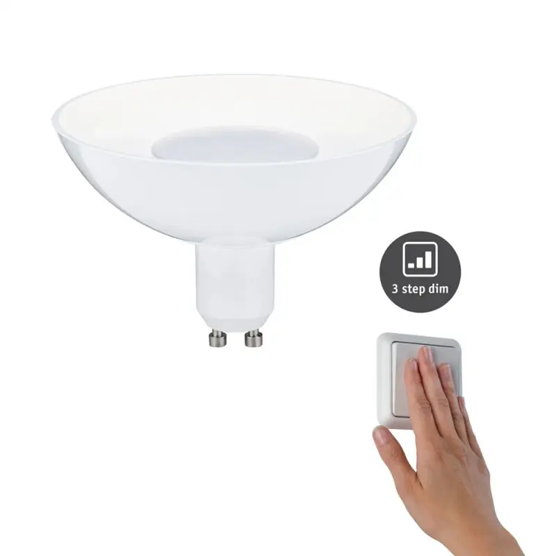 Jetzt Bestellen Paulmann LED Deko Reflektor Weiß 4,9W GU10 360lm warmweiß 3000K 55° 3-Stufen-Dimmbar