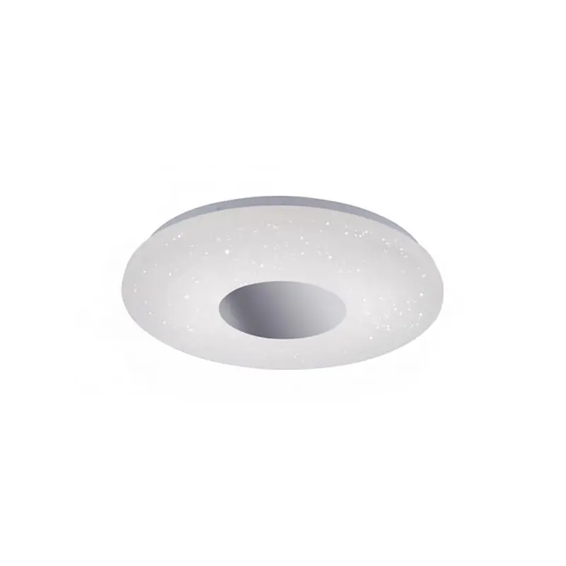 LeuchtenDirekt LED Deckenleuchte Lavinia Weiß/Chrom Ø38,5cm IP44 18W 1300lm warmweiß 3000K Bewegungsmelder Super-Preis