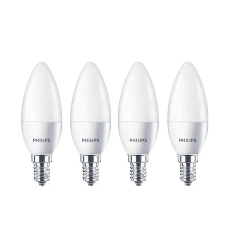 Abverkauf 4 x Philips LED Kerzen 5,5W = 40W E14 matt 470lm warmweiß 2700K