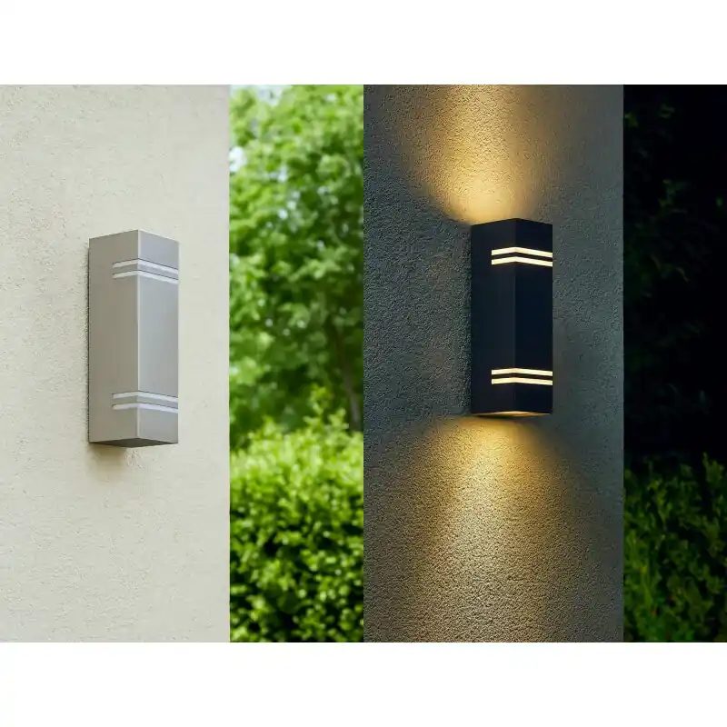 Eco-Light LED Wandleuchte Stripes Edelstahl Silber IP44 12W 1360lm warmweiß 3000K Saisonangebot