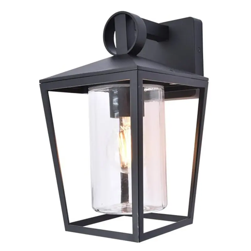Schnäppchen Lutec Wandleuchte West Aluminium matt schwarz IP44 max. 40W E27 ohne Leuchtmittel DIMMBAR