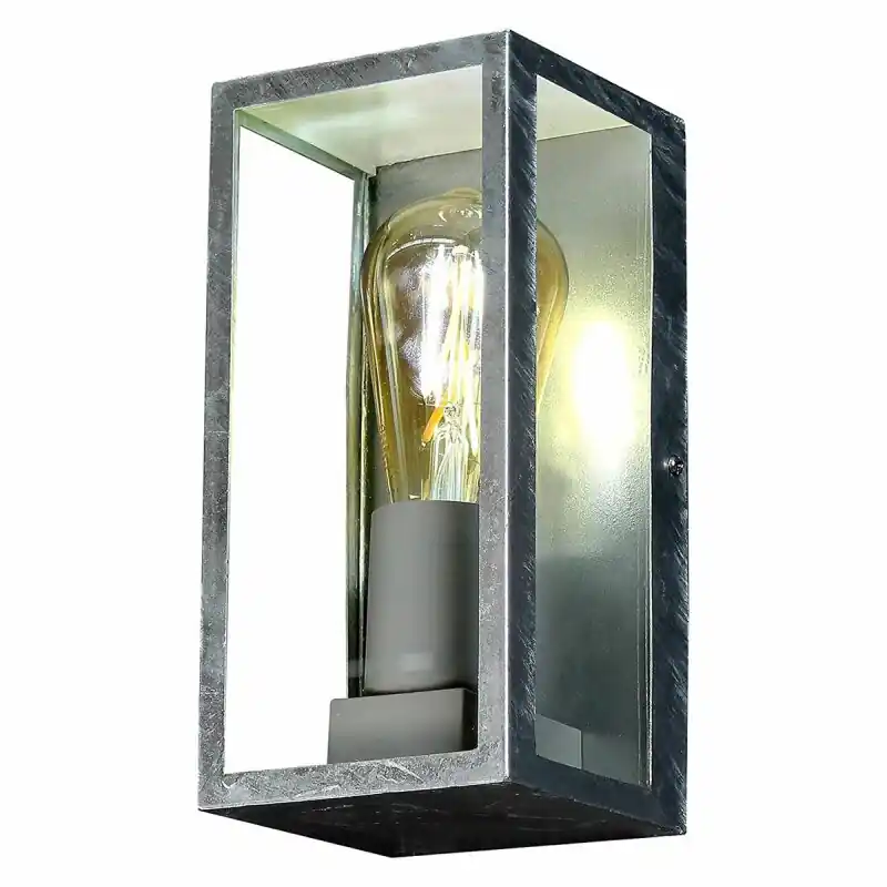 Eco-Light Wandleuchte Karo Alu verzinkt IP44 max. 60W E27 ohne Leuchtmittel Kracherpreis