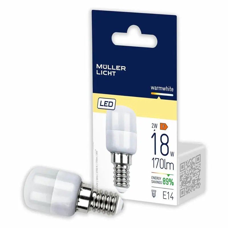 Müller-Licht LED Röhre T26 Kühlschrank 2W = 18W E14 matt 170lm warmweiß 2700K Bestpreis