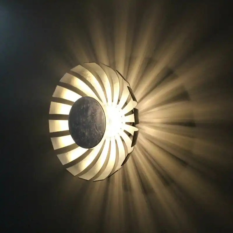 Luce Design LED Wandlampe Deckenleuchte Flare Metall/Silber Ø35cm 24W 2200lm warmweiß 3000K Schneller Versand