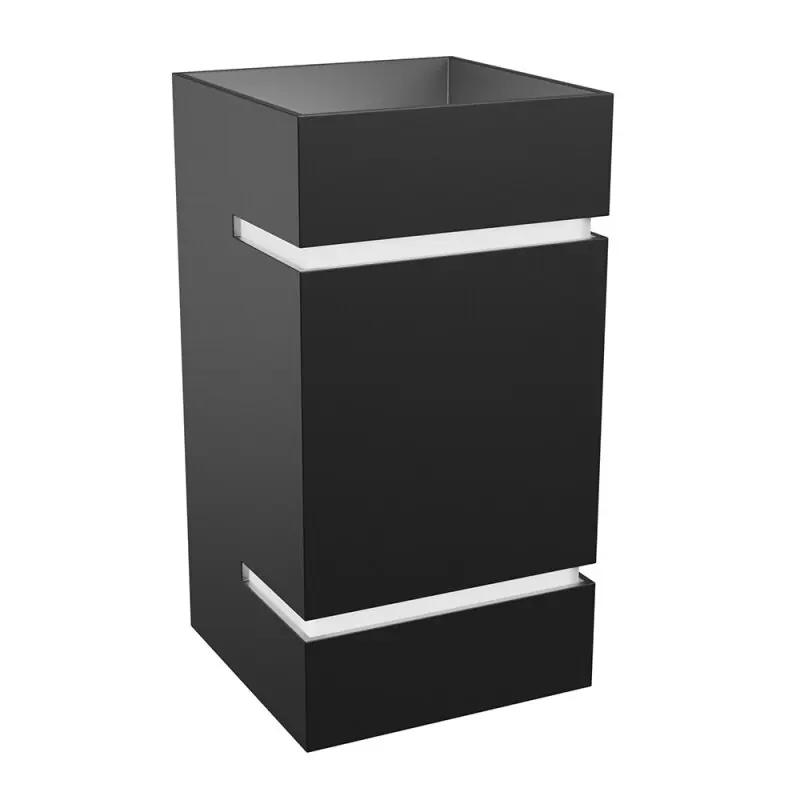 Neue Kollektion Spectrum Wandleuchte Squalla Lumo Schwarz eckig max. 6W G9 ohne Leuchtmittel Up/Down